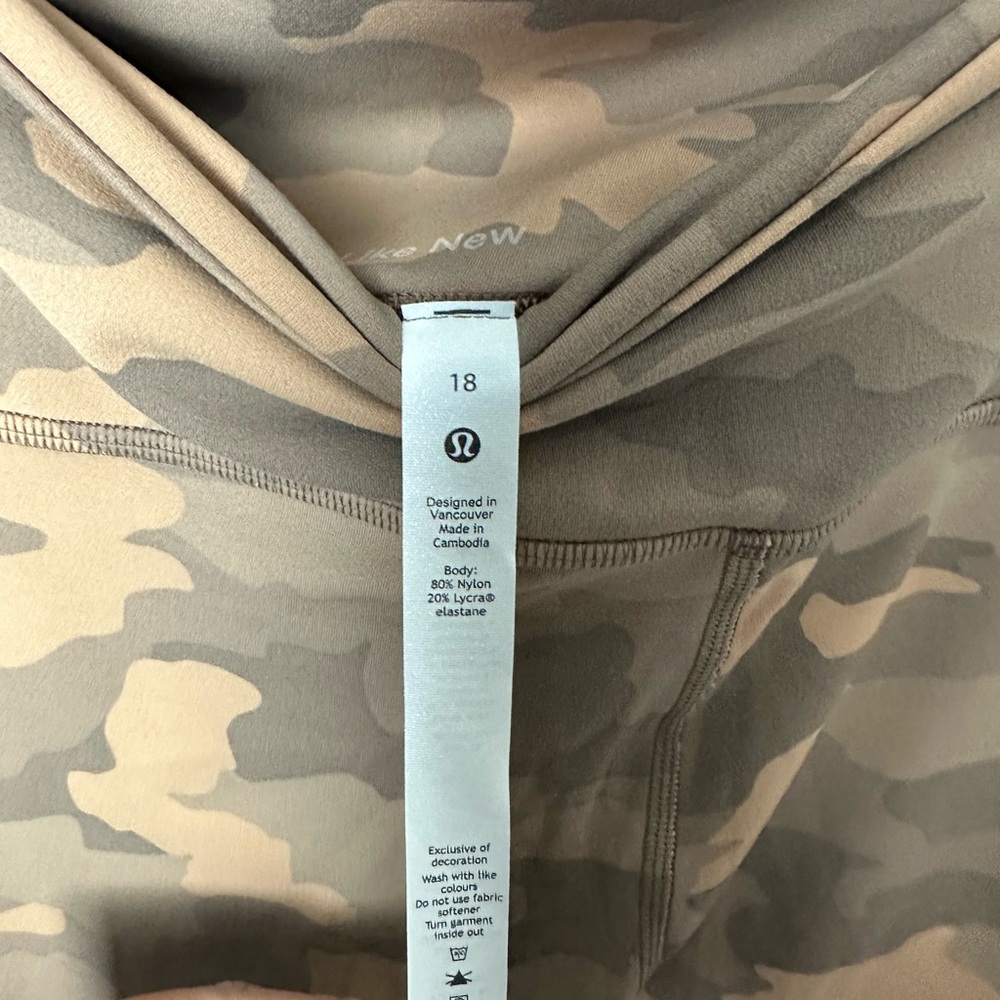 Lululemon Align High-Rise Pant 25" Heritage 365 Camo Beige Multi size 18 - Picture 7 of 9